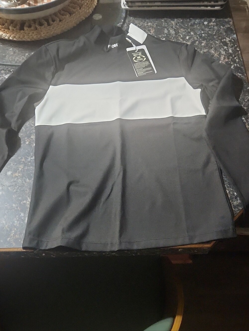 Women's Black with White Golf Shirt